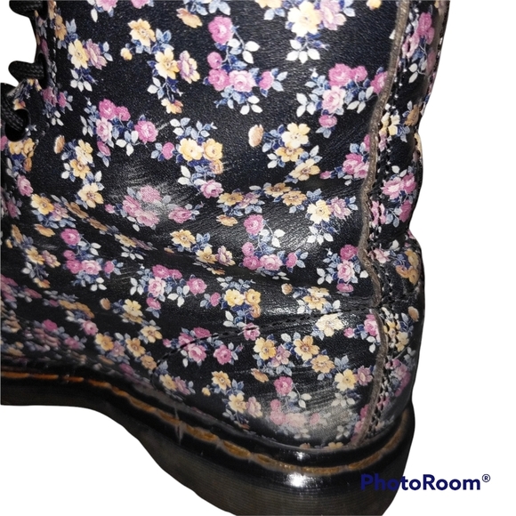 Dr. Martens leather calico floral print Pascals 1460 - Picture 14 of 16